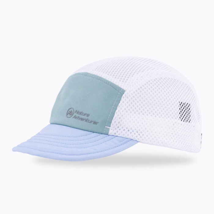 5 Panel Camper Cap / Running Hat / Mesh Back / Reflective Logo