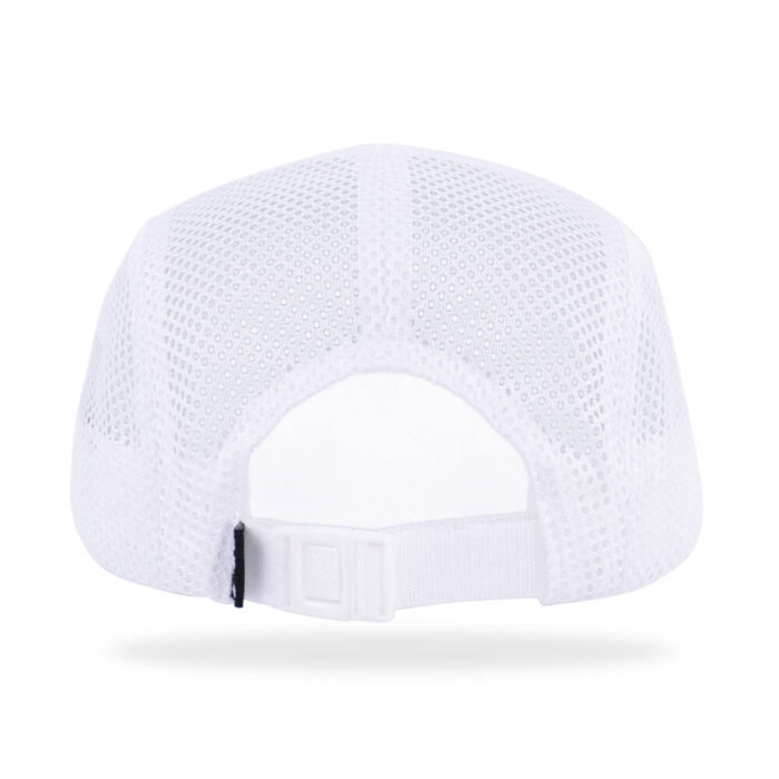 5 Panel Camper Cap / Running Hat / Mesh Back / Reflective Logo - Image 4