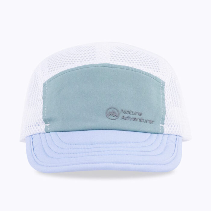 5 Panel Camper Cap / Running Hat / Mesh Back / Reflective Logo - Image 2