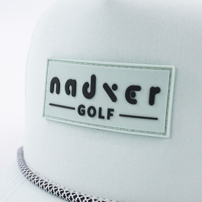 5 Panel Rope Trucker Cap /  Rubber PVC Logo / Laser Cut Holes - Image 5