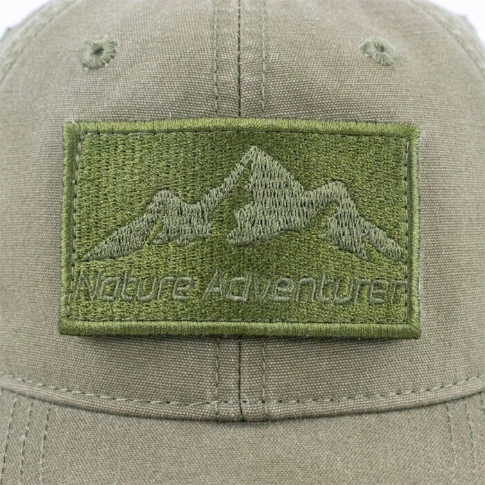 6 Panel Dad Hat / Vintage / Embroidered Velcro Patch - Image 5