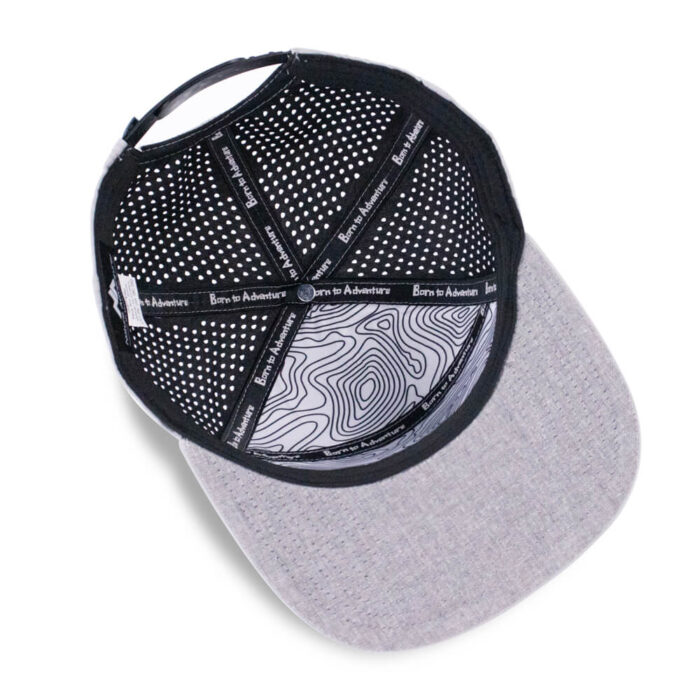 6 Panel Camper Cap / Silicone Patch / Laser Etched Droplets - Image 7