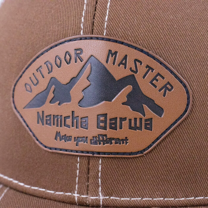 6 Panel  Leather Patch Trucker Cap / Mesh Back - Image 5