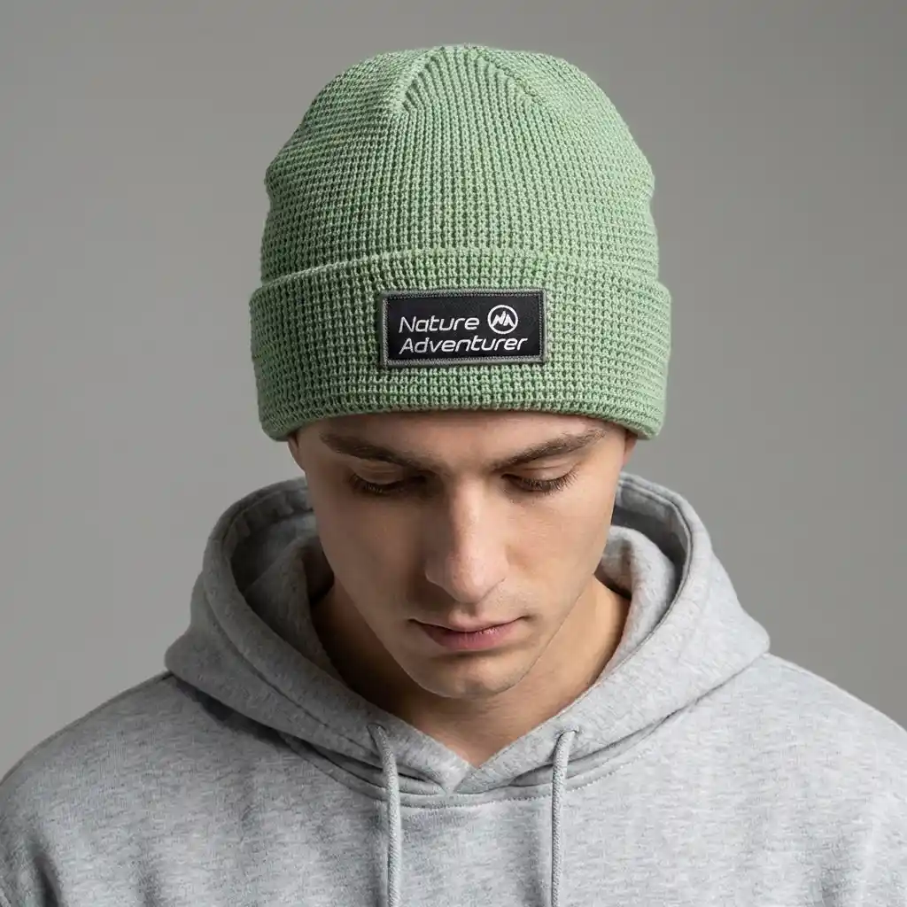 Detailed embroidery on a premium knit beanie