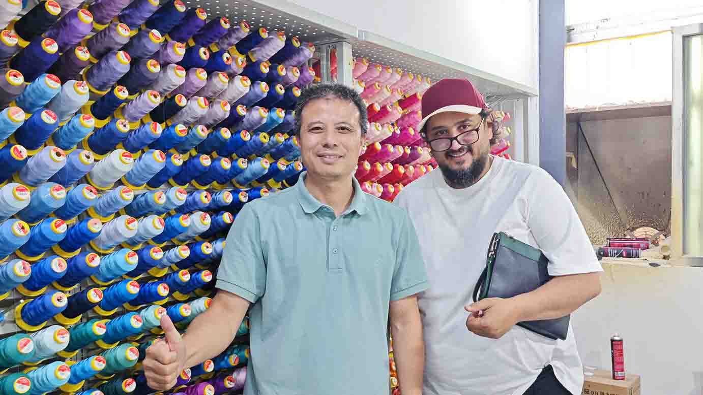 MasterCap thread selection wall for custom hat embroidery Pantone matching